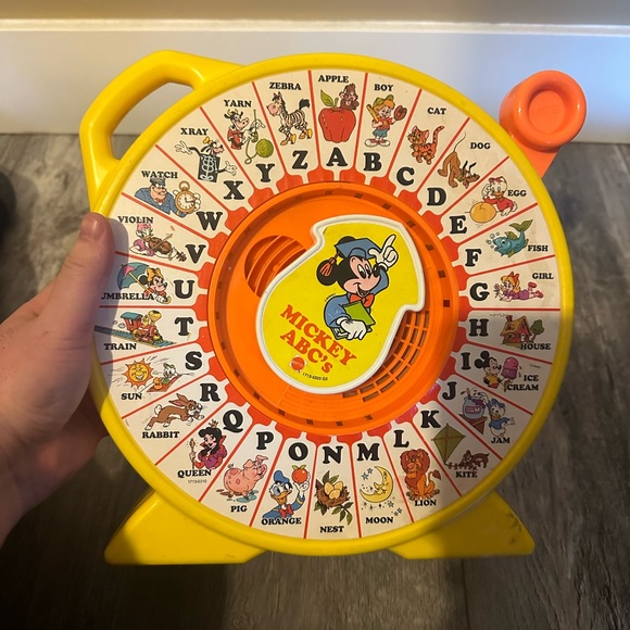 Vintage Mattel See 'N Say Disney Mickey Mouse ABC's 1989 Toy Tested and Works - Picture 4 of 4
